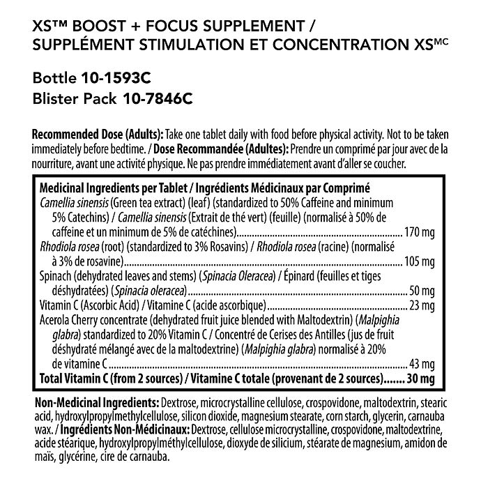 XS™ Boost + Focus – 60 Tablets | Sports Nutrition | Amway