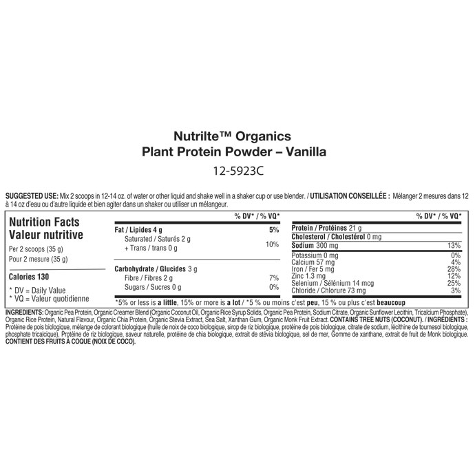 Nutrilite™ Organics Plant Protein Powder – Vanilla | Nutrilite | Amway